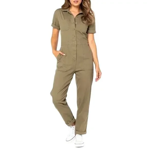 Green Jumpsuit Women’s Medium Utility Gorpcore Military St Patricks Shamrock - Picture 1 of 16